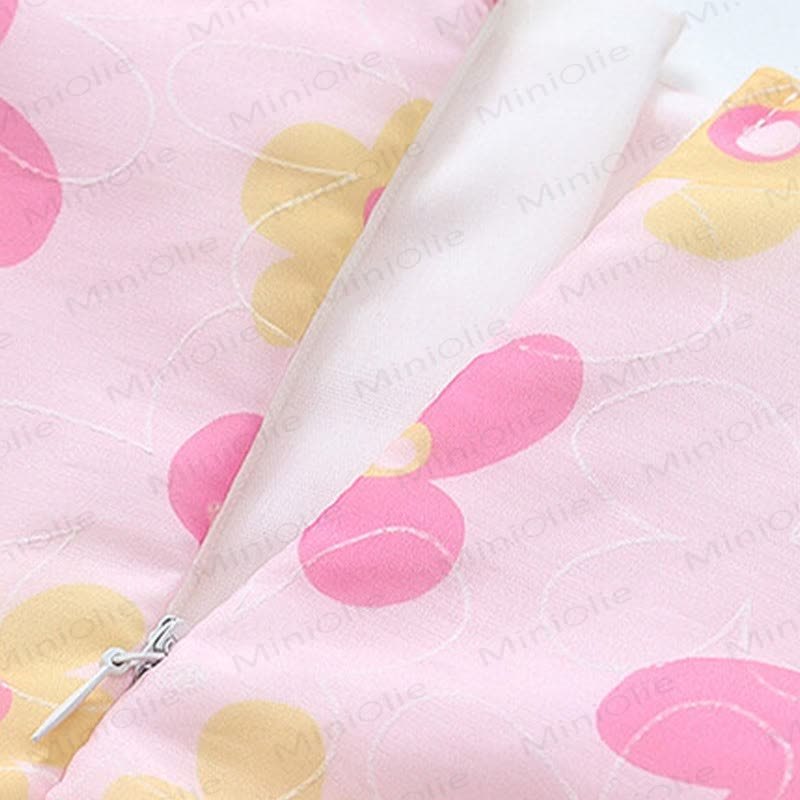 Toddler Girls Cotton Pink or Green Floral Print Dress - image 9