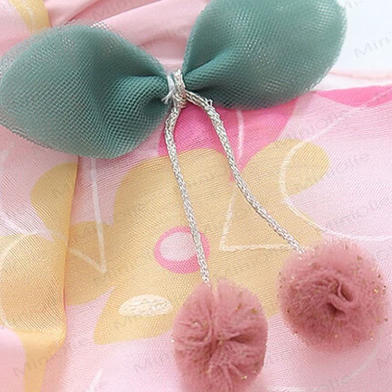 Toddler Girls Cotton Pink or Green Floral Print Dress - image 6