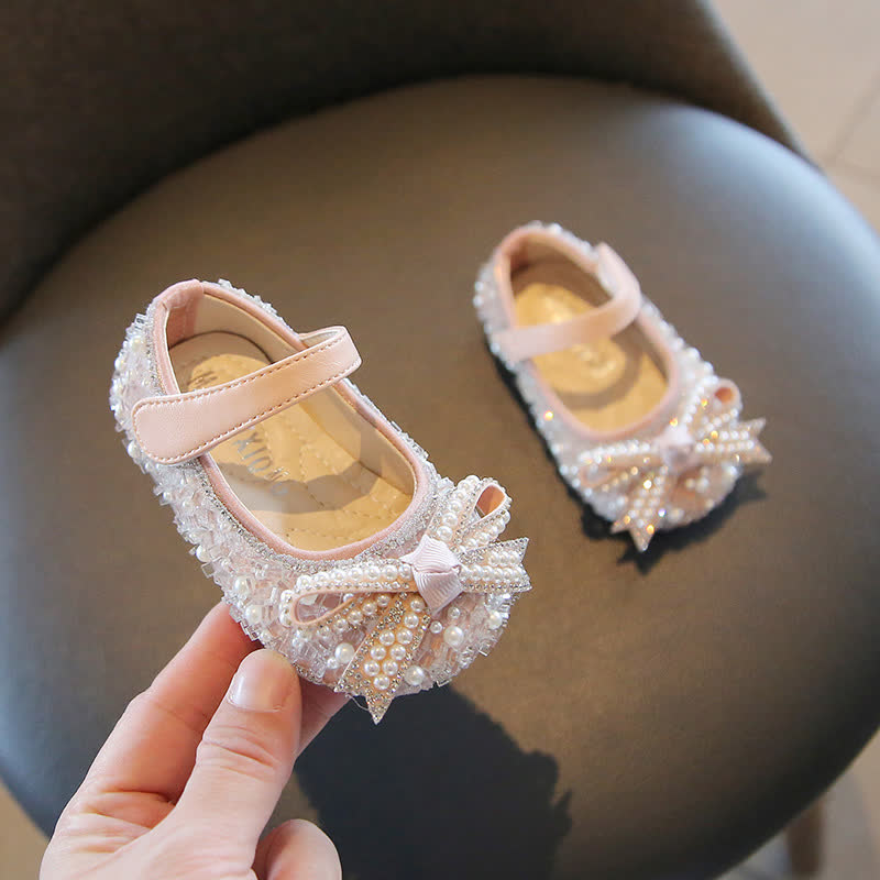 Toddler Girls Bow Dress Shoes  - Pink - 9.5C - image 2