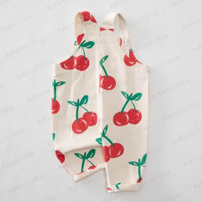 Baby Toddler Cherry Overalls - image 7