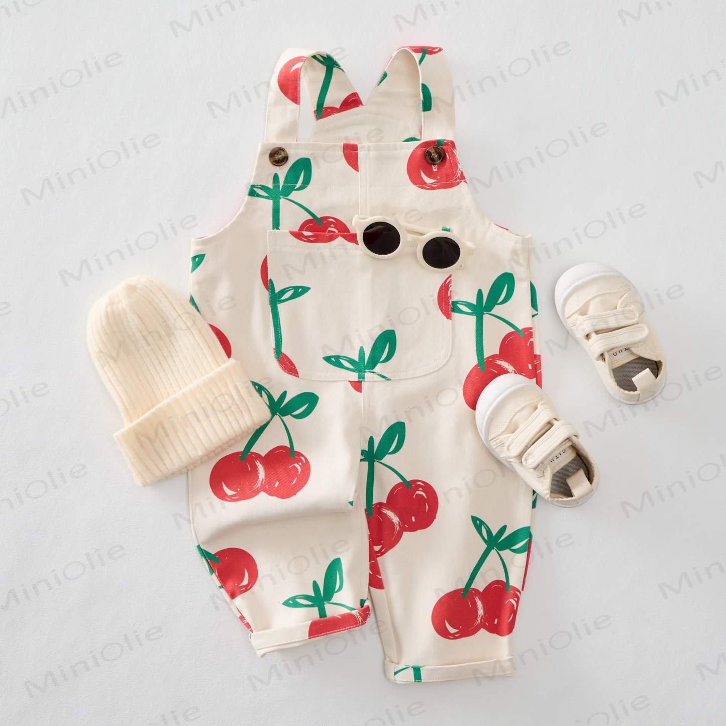 Baby Toddler Cherry Overalls - image 2