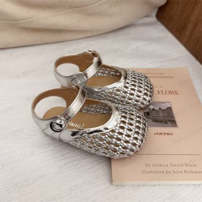 Toddler Girls Hollow Sandals - Silver - 10C - image 4