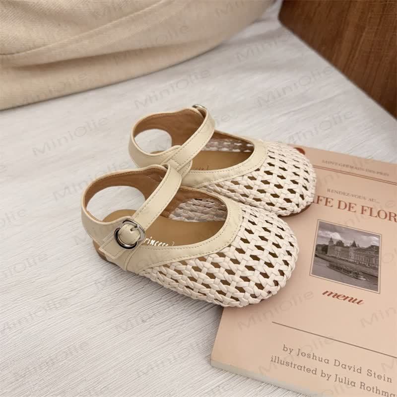Toddler Girls Hollow Sandals - Beige - 10C - image 3