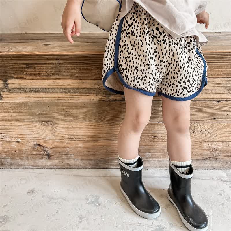 Toddler Leopard Print Shorts - Beige - 6-7T - image 2