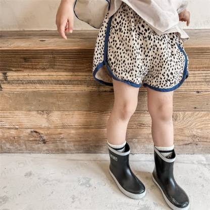 Toddler Leopard Print Shorts - Beige - 6-7T - image 2