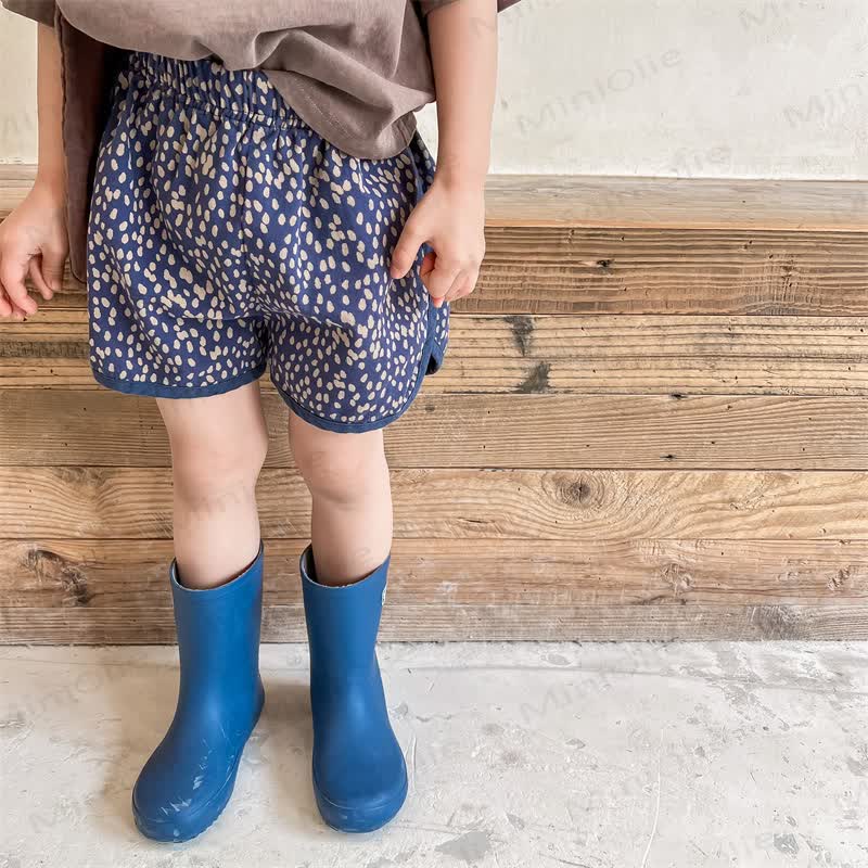Toddler Leopard Print Shorts - Blue - 6-7T - image 3