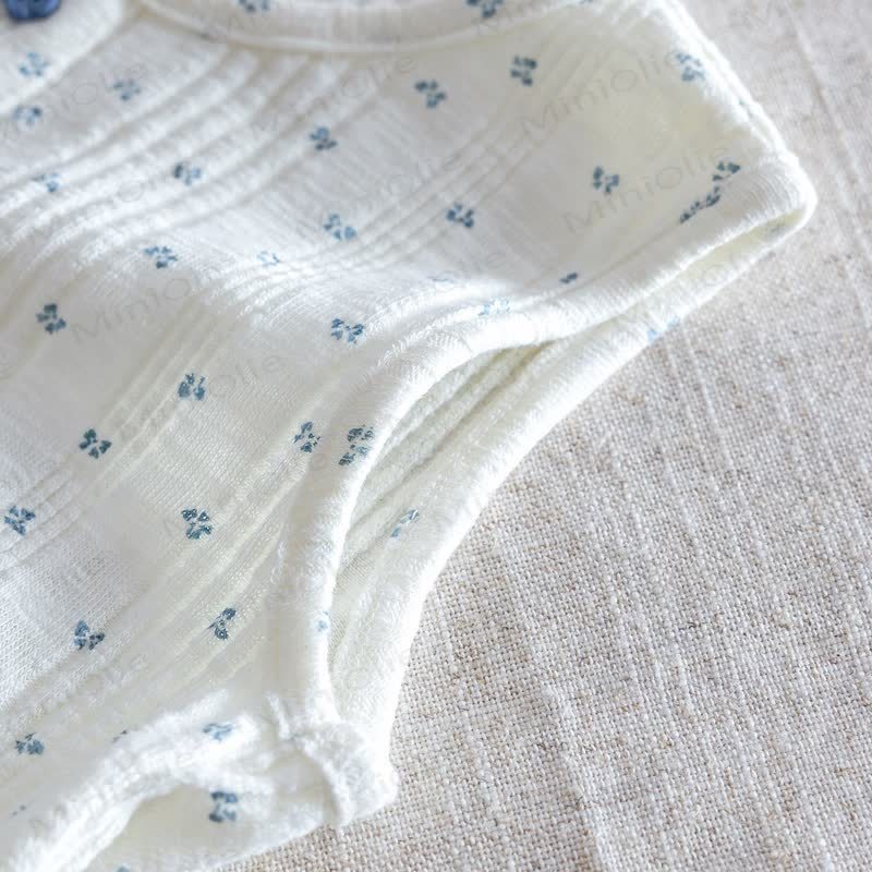 Toddler Girl Blue Floral Vest and Pants Set - image 5