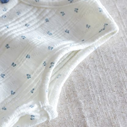 Toddler Girl Blue Floral Vest and Pants Set - image 5