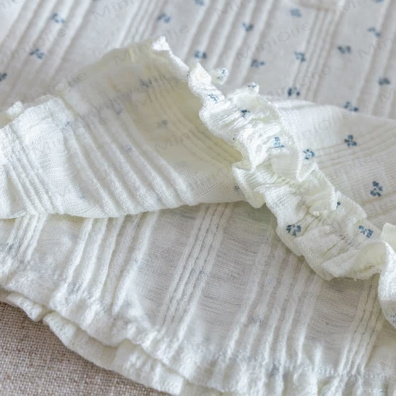 Toddler Girl Blue Floral Vest and Pants Set - image 6