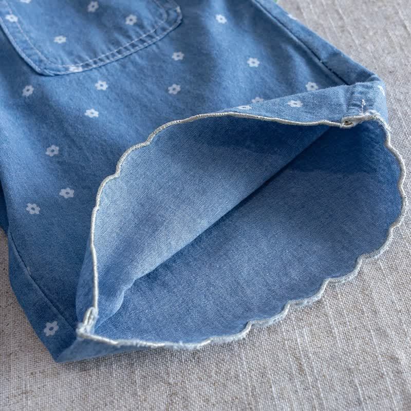 Toddler Girl Blue Floral Vest and Pants Set - image 8