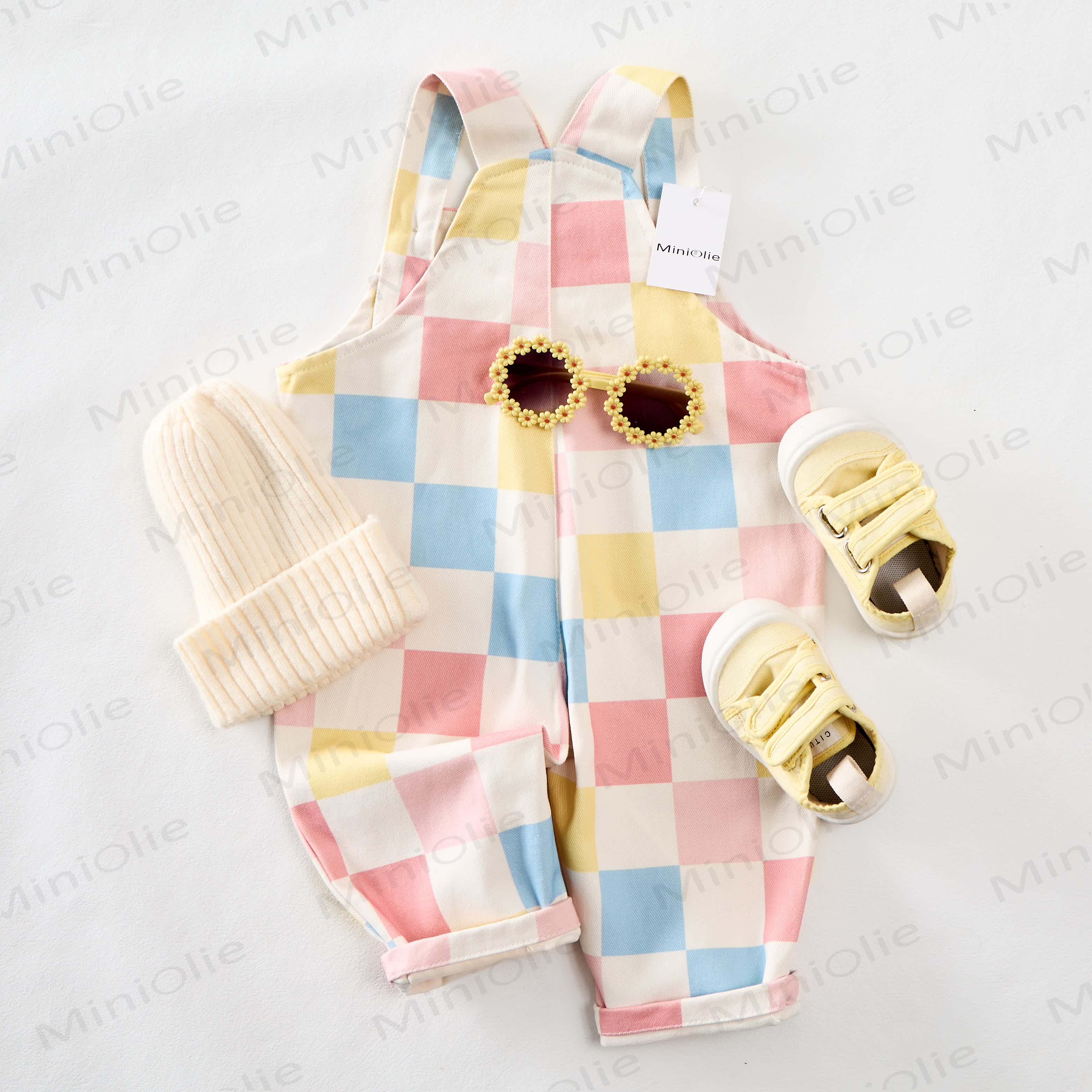 Baby Toddler Checkerboard Pocket Overalls - image 7