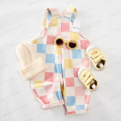 Baby Toddler Checkerboard Pocket Overalls - image 7