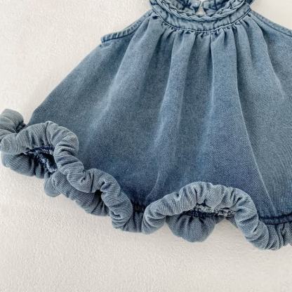 Toddler Girl Denim Tank Top and Pants Set - image 4