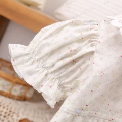 Baby Blue Bow Floral Romper - image 4