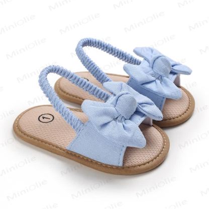 Baby Bow First Walker Sandals - Blue - 12-18M - image 24