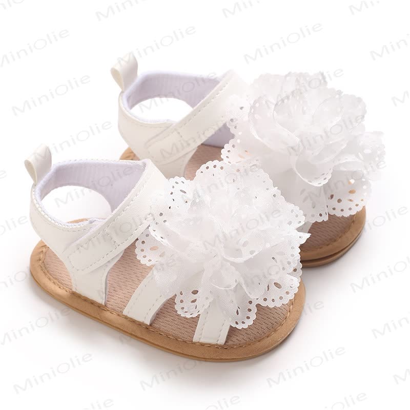 Baby Lace Flower First Walker Sandals - White - 12-18M - image 19