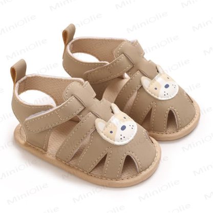 Baby Boy Car/Tiger First Walker Sandals - Khaki - 12-18M - image 11