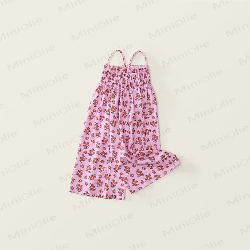 Toddler Girl Smocked Floral Polyester Spaghetti Strap Dress - image 2