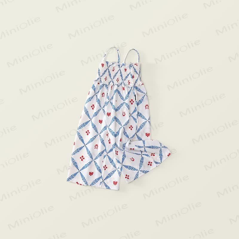 Toddler Girl Smocked Floral Polyester Spaghetti Strap Dress - image 5