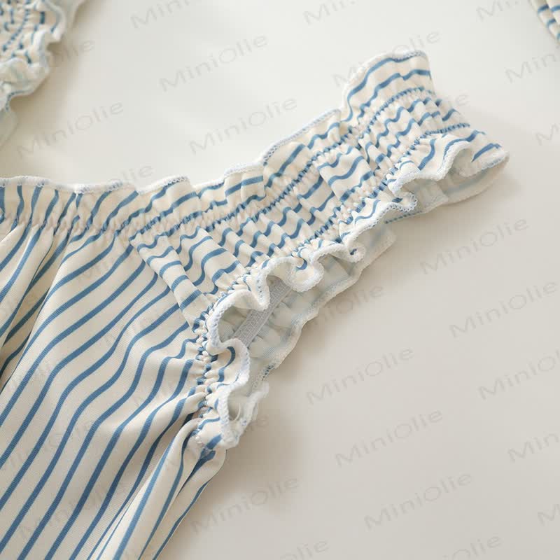 Toddler Girl Polka Dot Ruffle Swim Dress Soft Stretch - image 16