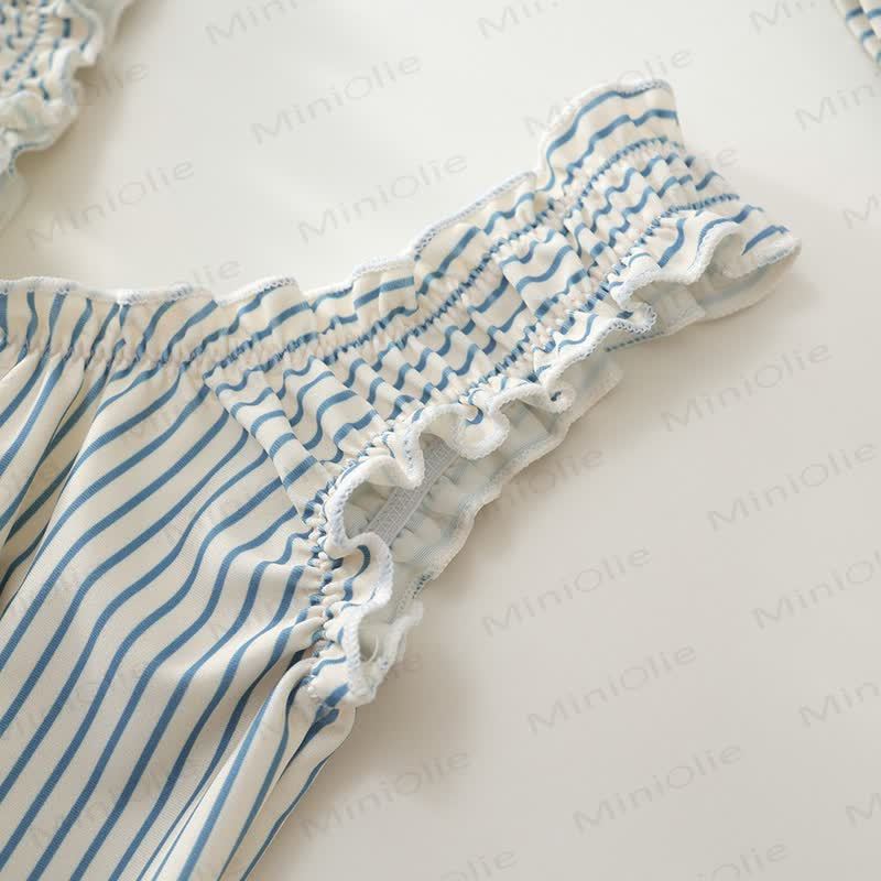 Toddler Girl Polka Dot Ruffle Swim Dress Soft Stretch - image 16