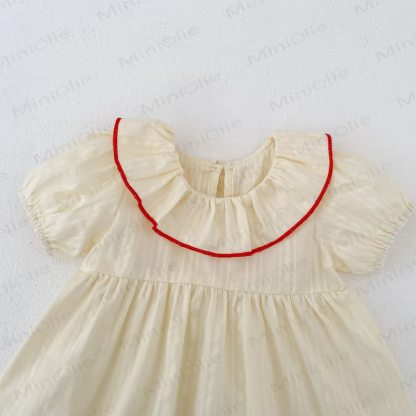 Baby Girls Cotton Beige Tank Top and Red Plaid Shorts Set or Hat - image 5