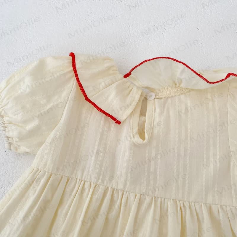 Baby Girls Cotton Beige Tank Top and Red Plaid Shorts Set or Hat - image 6