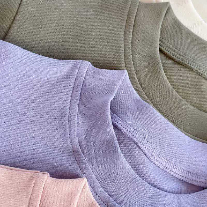 Toddler Baby Solid Color Crew Neck Summer Casual T-shirt - image 8