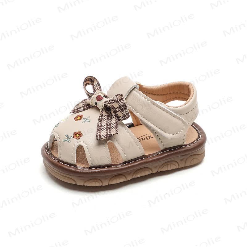 Toddler Bow Embroidered Sandals - image 7