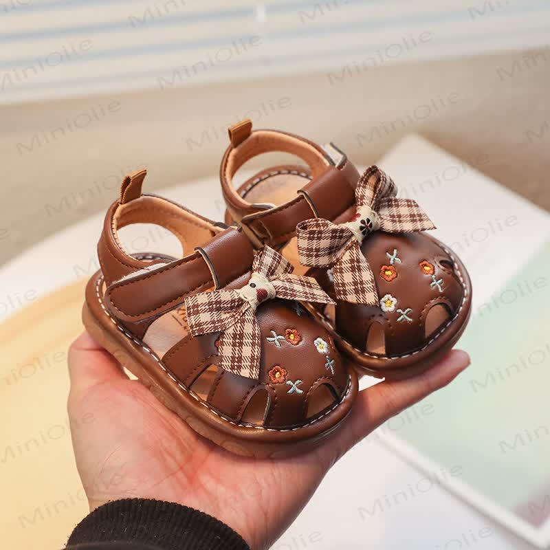 Toddler Bow Embroidered Sandals - image 6