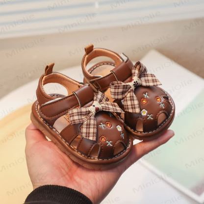 Toddler Bow Embroidered Sandals - image 6