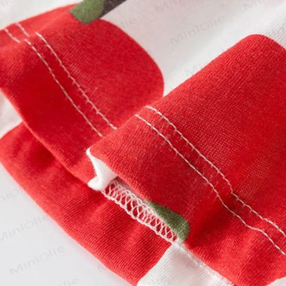 Toddler Girls Cotton Apple Print Sleeveless Dress - image 4