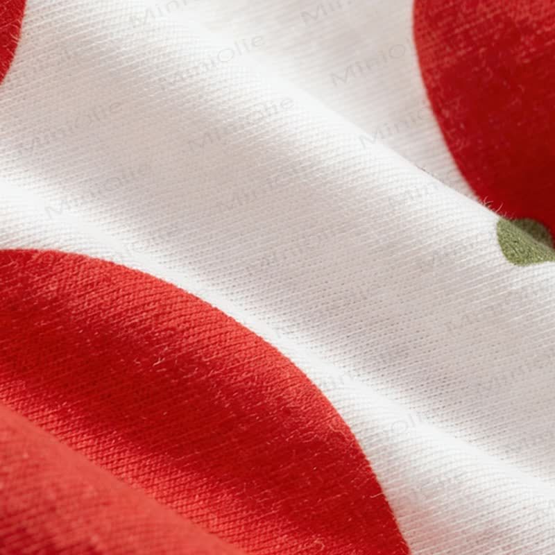 Toddler Girls Cotton Apple Print Sleeveless Dress - image 3