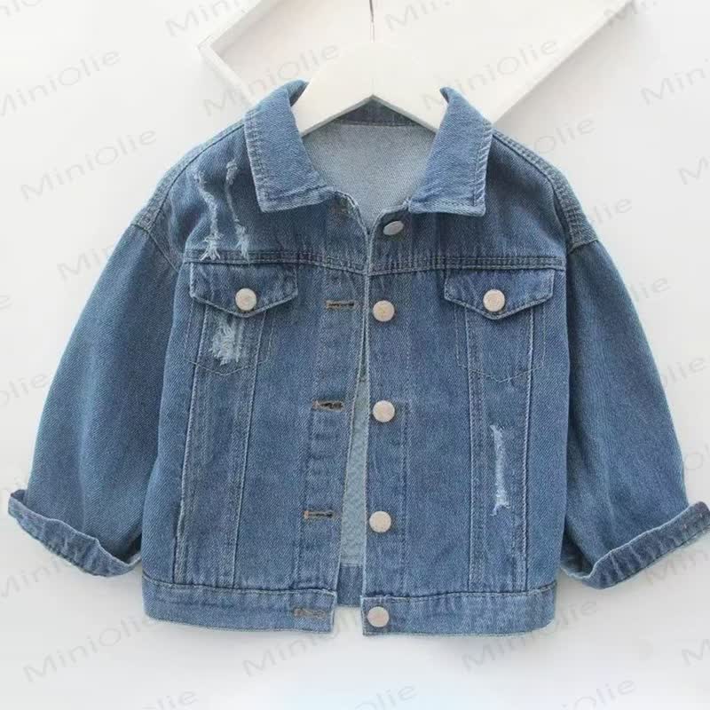 BREAKFAST CLUB Toddler Kid Breakfast Plaid Denim Jacket - image 2