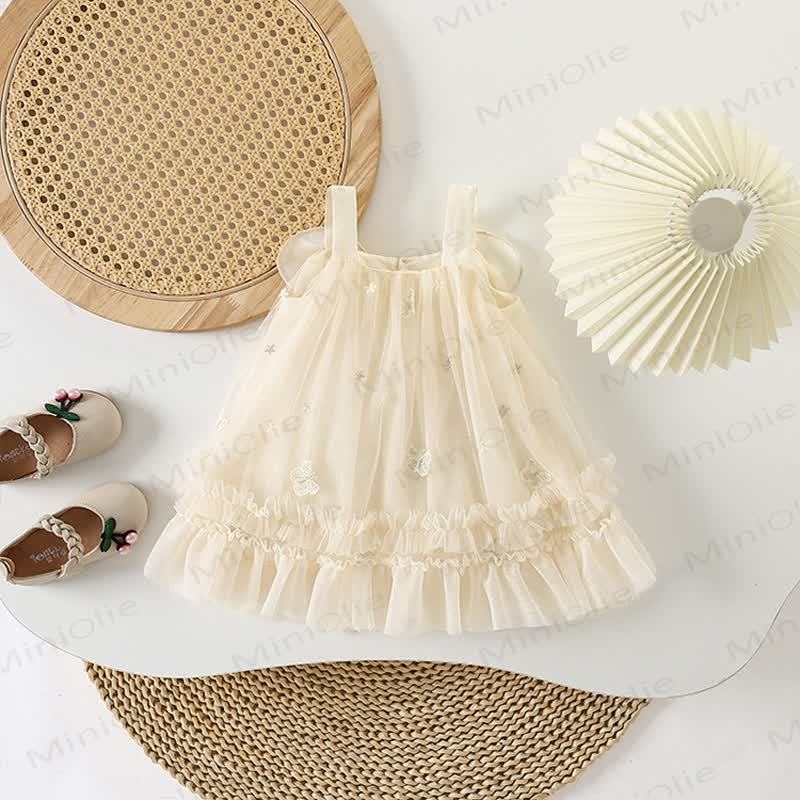 Baby Girls Tulle Bow Princess Lace Sleeveless Dress - image 2