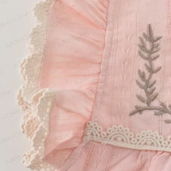 Baby Girl Lace Square-neck Romper - image 4