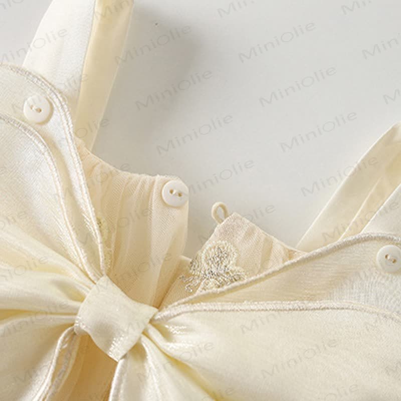 Baby Girls Tulle Bow Princess Lace Sleeveless Dress - image 4