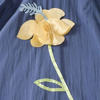 Toddler Girls 3D Yellow Flower A Line Dress - image 5