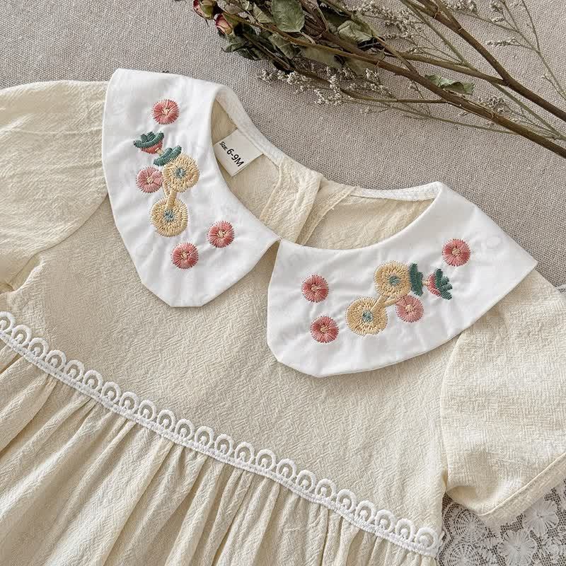 Baby Girls Apricot Floral Print Dress - image 4