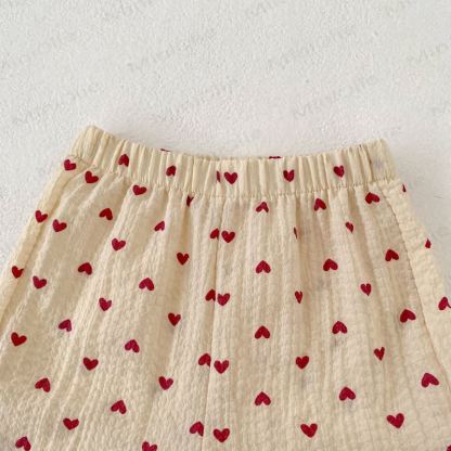 Toddler Girls Heart Print Bow Tank Top and Shorts Set - image 6