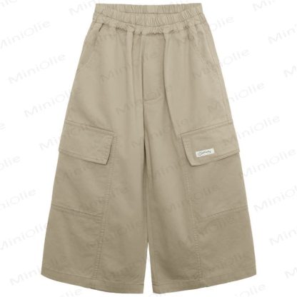 Toddler Boys Cotton Khaki Cargo Pants - Khaki - 8-9T - image 2