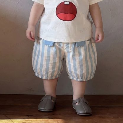 Baby Summer Cotton Striped Bubble Shorts - image 8