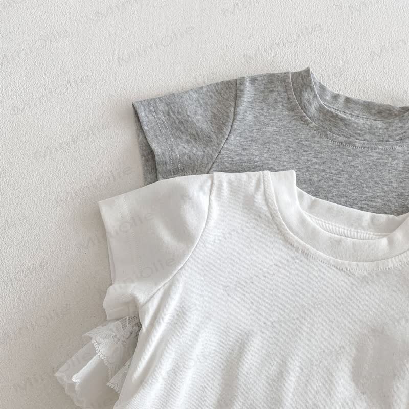 Baby Girl Lace Spliced T-Shirt - image 5