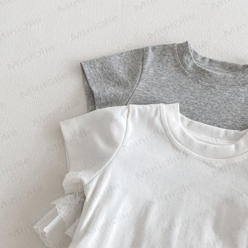 Baby Girl Lace Spliced T-Shirt - image 5