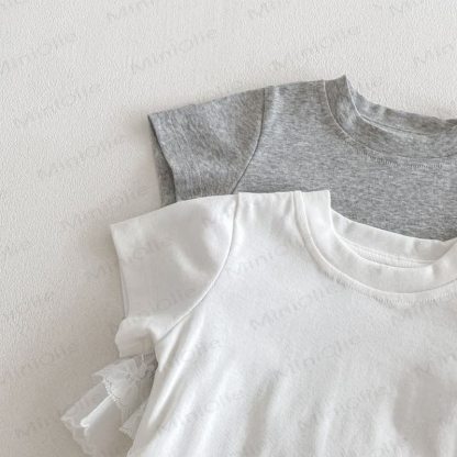 Baby Girl Lace Spliced T-Shirt - image 5