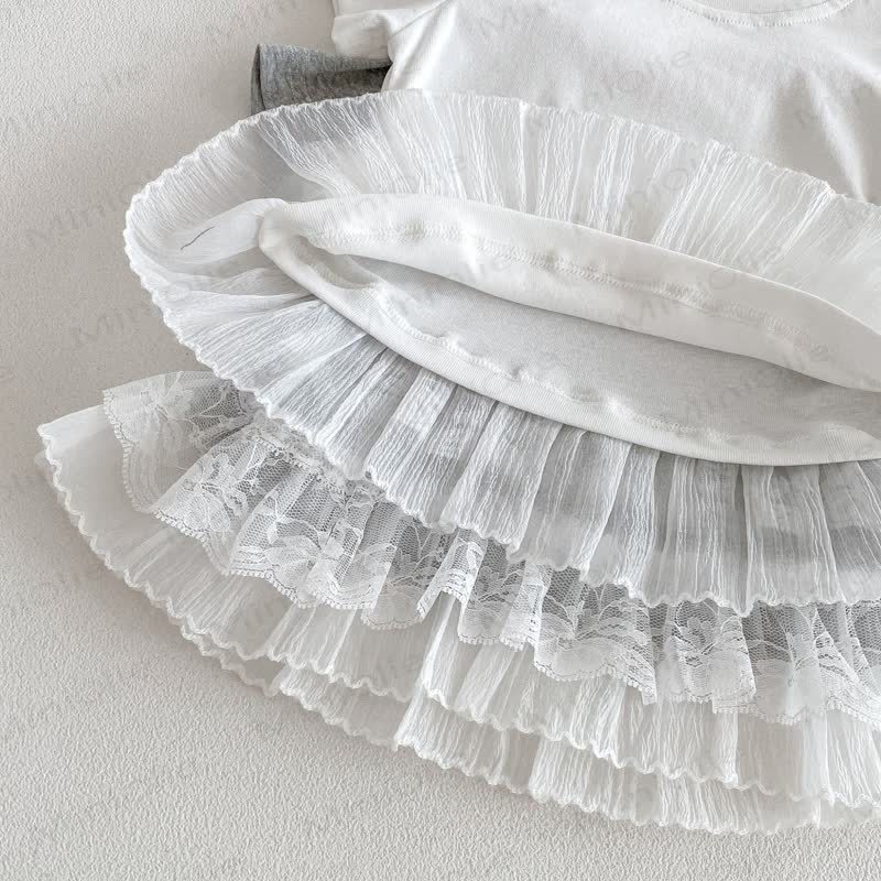 Baby Girl Lace Spliced T-Shirt - image 7