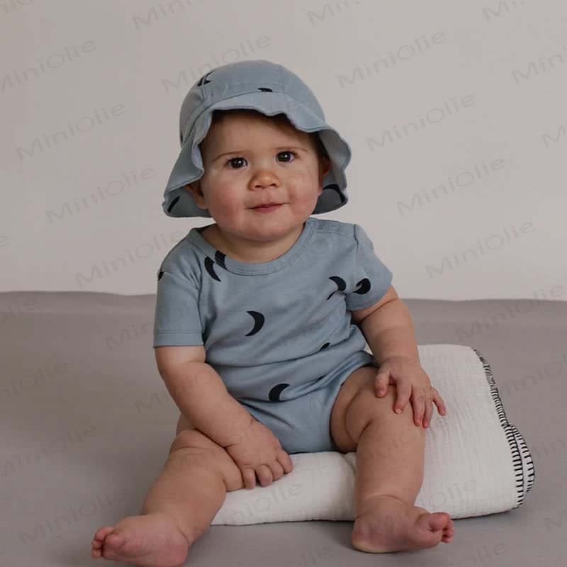 Baby Blue Moon Print Romper/Bodysuit/Tee - image 7