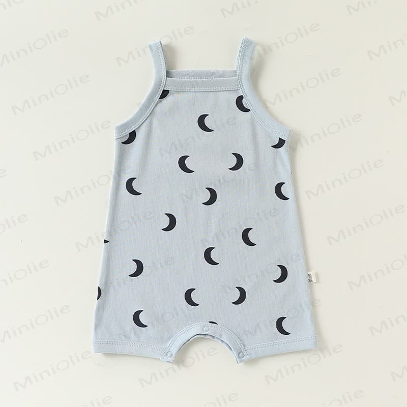 Baby Blue Moon Print Romper/Bodysuit/Tee - Sling Romper - 12-24M - image 3