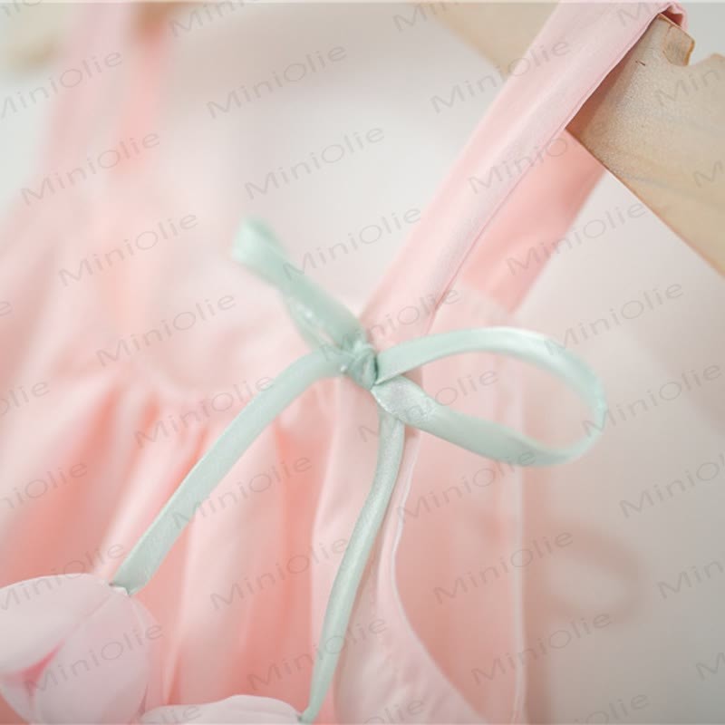 Baby Girls Pink Flower Cotton Tank Top and Shorts Set - image 5