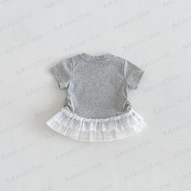 Baby Girl Lace Spliced T-Shirt - image 4